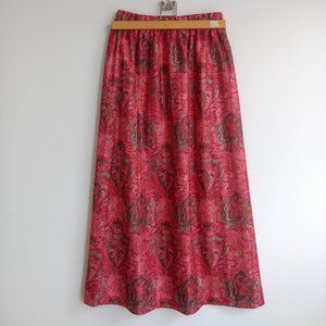 Vintage Glenayr "Kitten" Patterned Midi Skirt